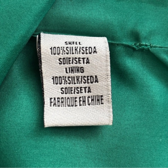 Tibi Jade Silk Floral Shift Dress 8 Green Purple - Picture 8 of 10